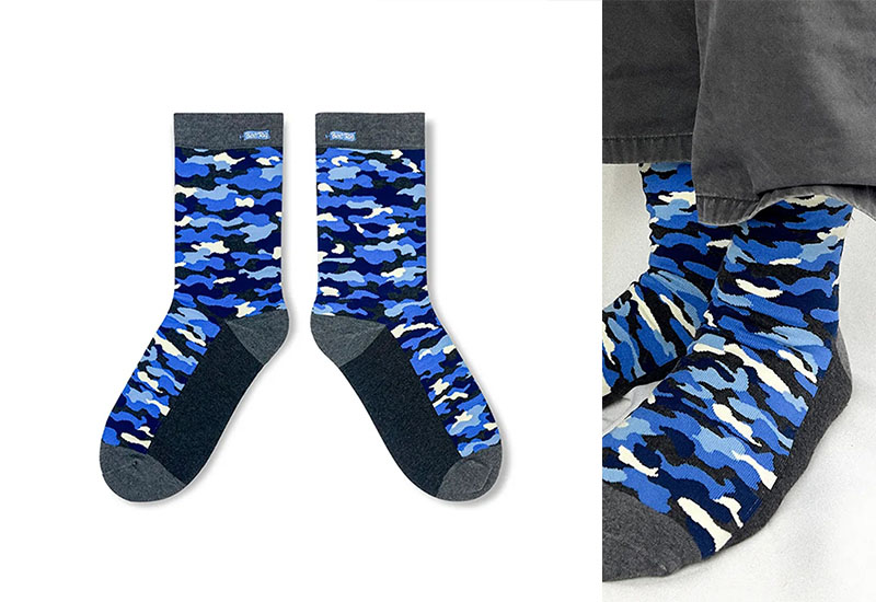 迷彩-藍 厚襪款(2種尺寸)